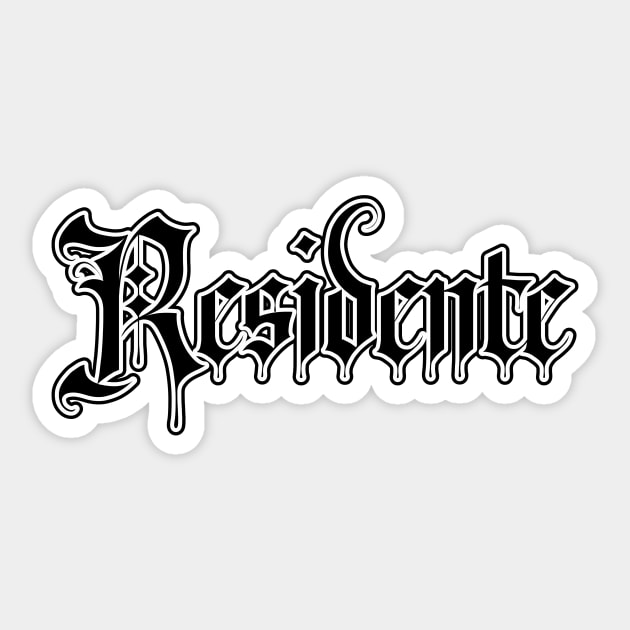 Residente Sticker by PauLeeArt